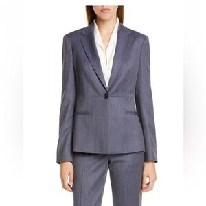 EUC - Hugo Boss Jaliana Blurred Minidessin Wool Jacket - size 8